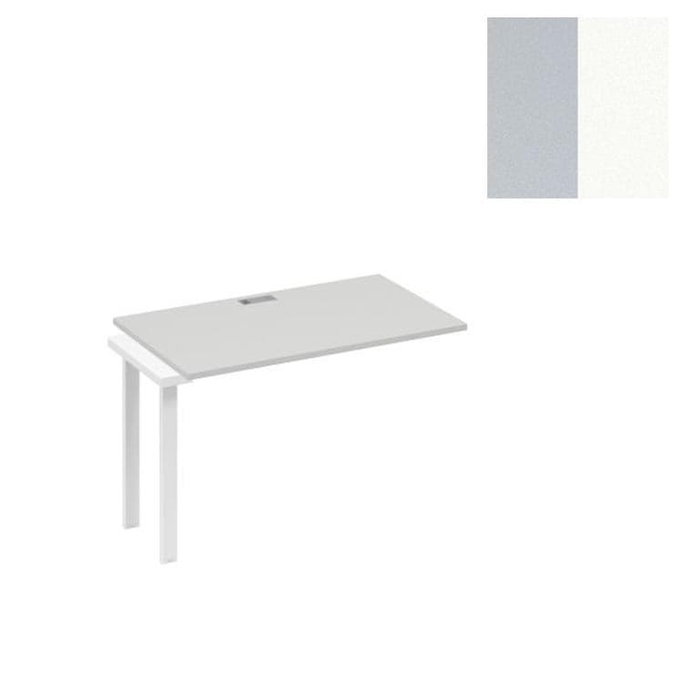 Секция Юнитекс А4 120 рабочей станции с каркасом TRE А4 Б3 013-1 СЕ (120x70x75) серый/металлокаркас белый