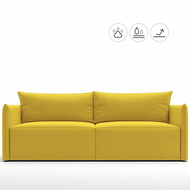 Диван Мастерфабрик Оландайв Saga yellow ткань рогожка