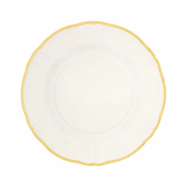Тарелка Ø 20,5 см Bitossi Parisienne PAR02002 (цвет молочный, с золотым ободком)