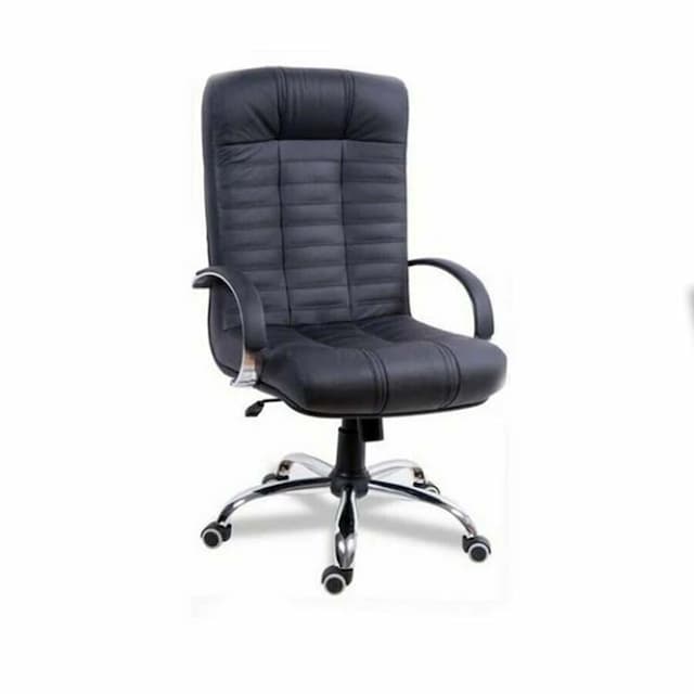 Кресло для руководителя Мирэй Атлант хром короткий ТГ, кожзам