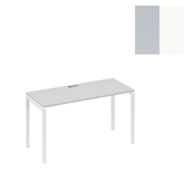 Стол письменный Юнитекс А4 на металлокаркасе DUE А4 Б2 004 СЕ (140x60x75) серый/металлокаркас белый