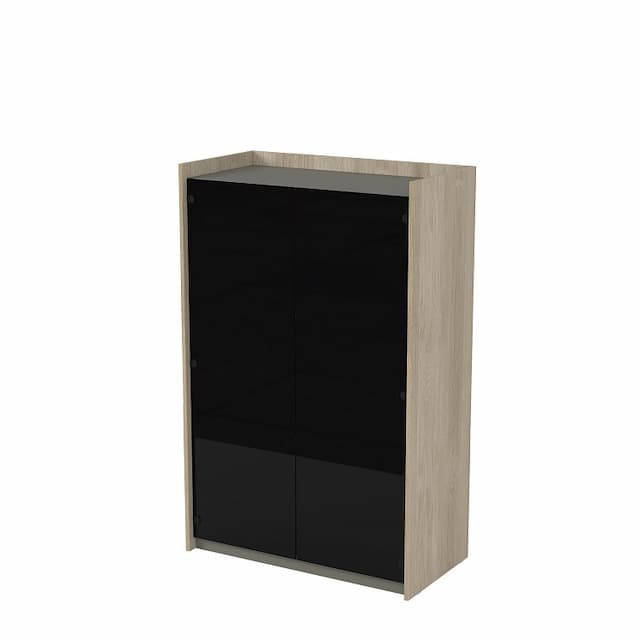 Шкаф средний со стеклом Алсав MAGNETIC 15ШДС.149 (900х460х1400) okwood/terra