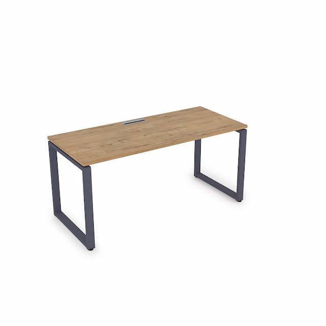 Стол рабочий, прямолинейный АЛСАВ Gloss СРП-О.004 teakwood/графит
