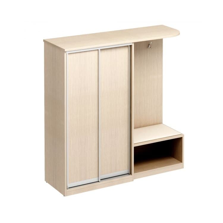Шкаф-купе комбинированный правый для одежды и белья Юнитекс КРЕДО КР 123 ДК дуб скандинавский