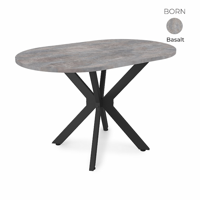 Стол обеденный овальный Алсав 21BORN-O.1200 Basalt