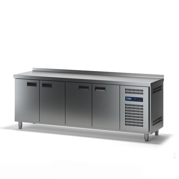 Стол холодильный ТММ СХСБ-К-2/4Д  (с бортом)(2280х700х870)