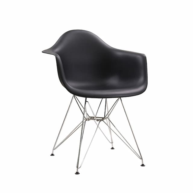 Стул EAMES с подлокотниками металл черный