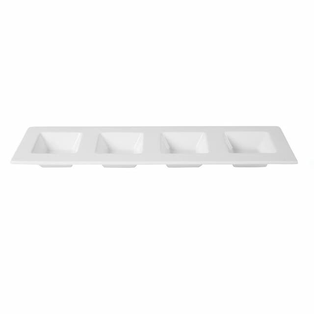 Менажница фарфор CAMEO SQUARE ACCESSORY 4-Х секционная 40Х11,5СМ H2,9СМ 710-A344S